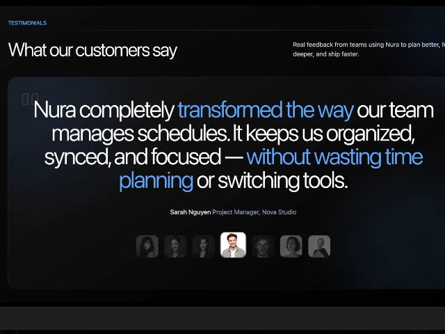 Interactive Testimonial Section with Avatar Picker