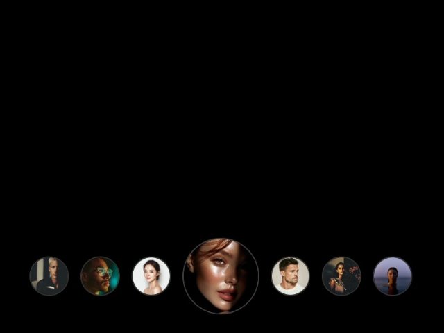 Interactive Avatar Group with Hover Zoom