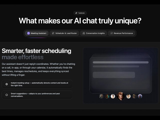 Interactive Feature Tabs Section with Gradient Indicator
