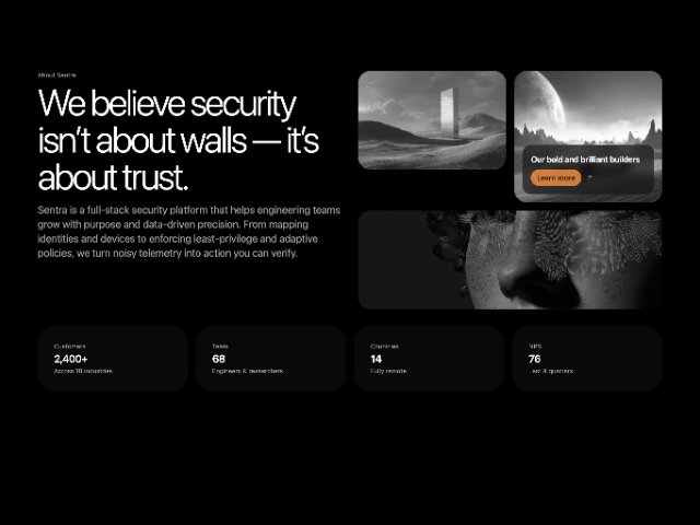 Animated About Section with Images & Stats