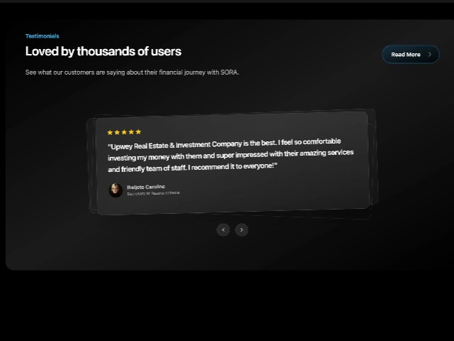 Animated Testimonials Carousel Section