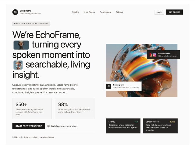 Responsive SaaS Landing Hero with Navbar & CTAs
