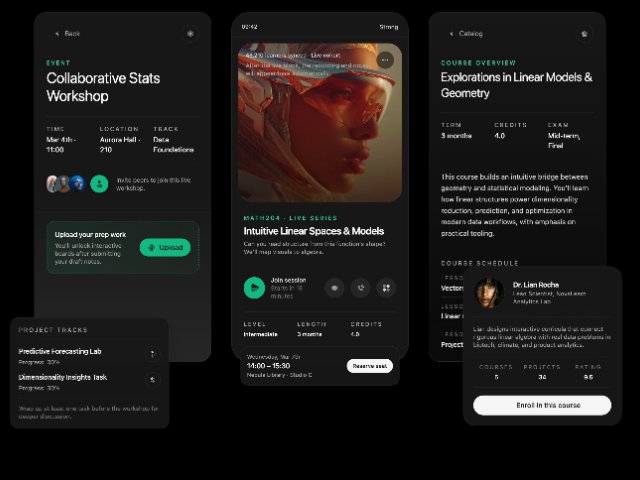 Educational Event Dashboard Layout