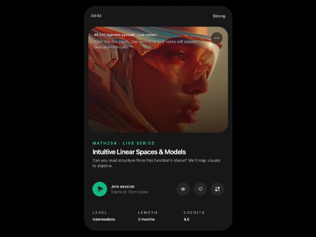 Course Session Card with Hero and Actions