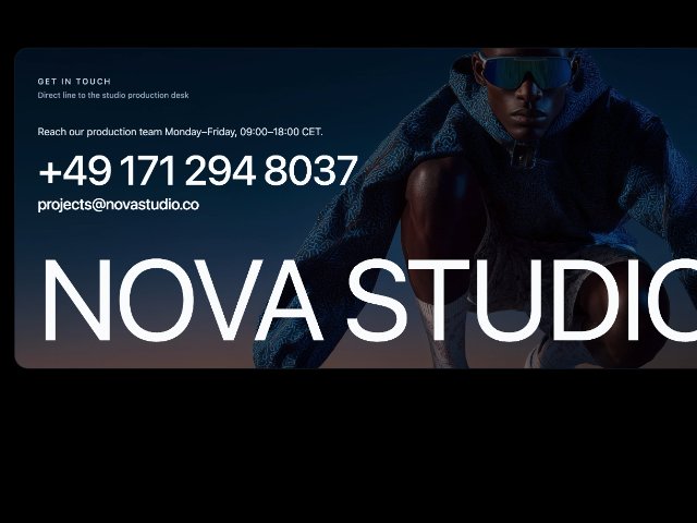 Contact Section with Studio Details