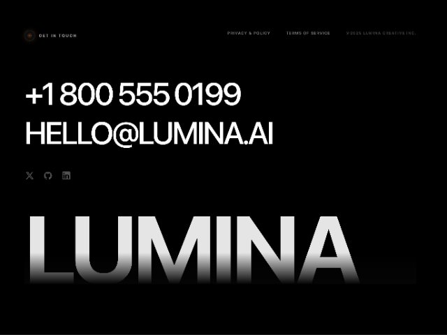 Animated Contact Section with Social Links