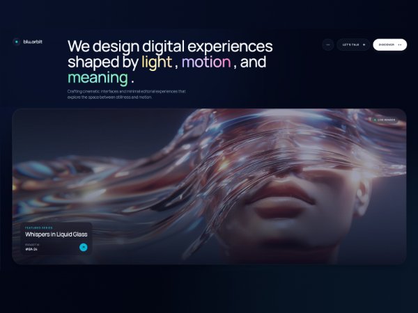Cinematic Hero Layout with Floating Menu