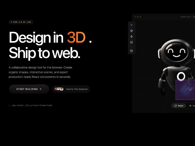 3D Design Tool Hero with Interactive Preview