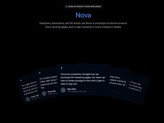 Fan-Style Testimonial Cards