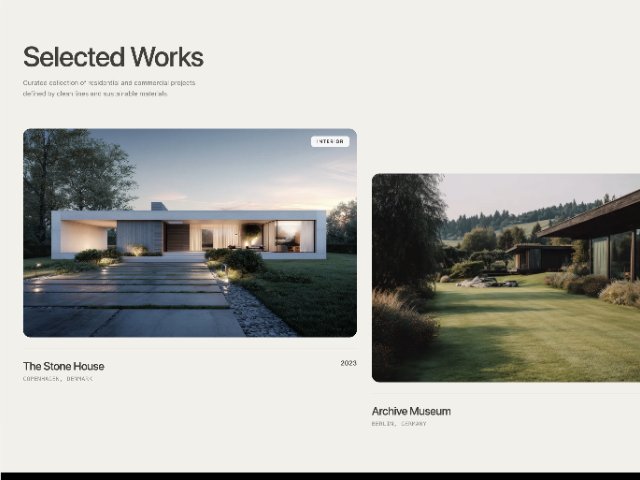 Selected Works Projects Gallery Section