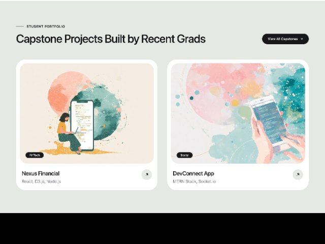 Student Capstone Project Showcase Section