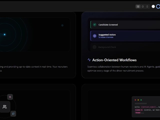 AI Feature Grid with Animated Benefit Cards