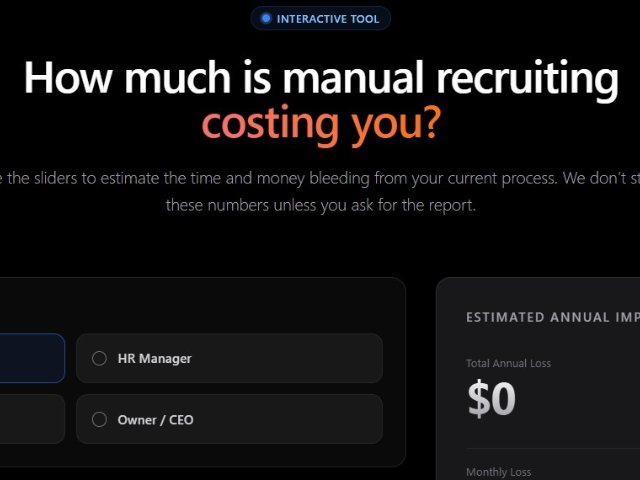 Recruiting Cost Calculator Section