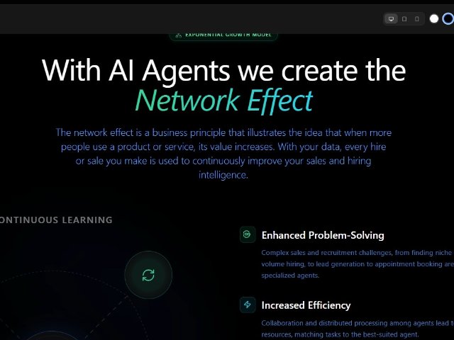 AI Network Effect Feature Section