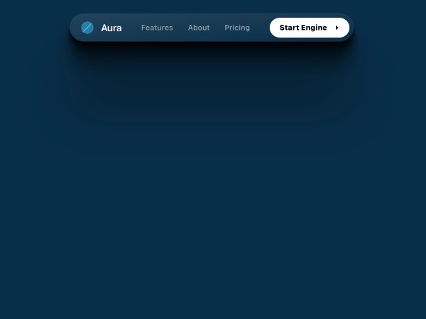 Floating Glassmorphism Navigation Bar