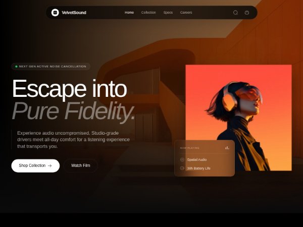 VelvetSound Product Hero Section