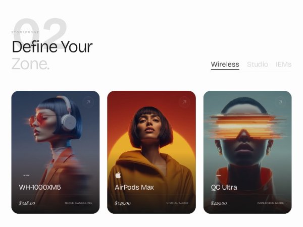 Animated Headphone Collection Product Grid