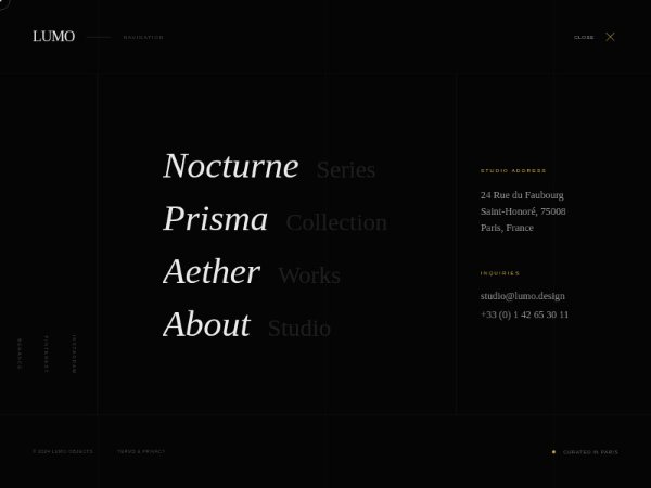 Luxury Full-Screen Navigation Menu