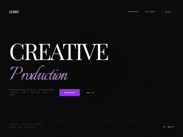 Interactive Hero with 3D Particle Background