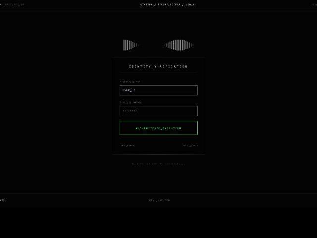 Cyberpunk Animated Login Terminal