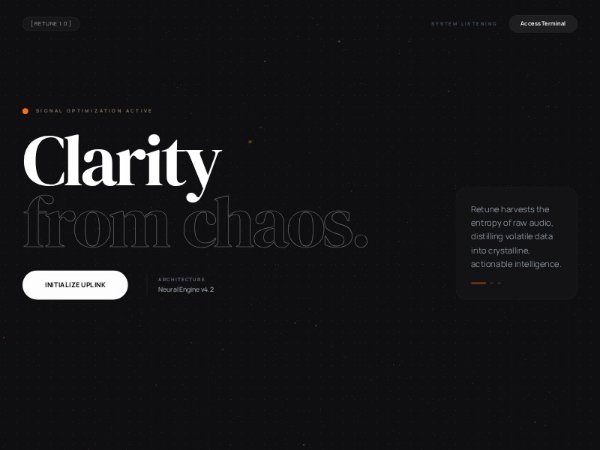 Cinematic Hero with 3D Particle Background