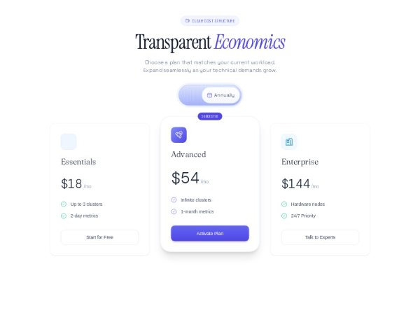 Pricing Table with Billing Toggle
