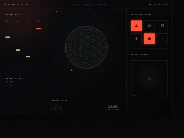 Sci‑Fi DMX Control Interface UI