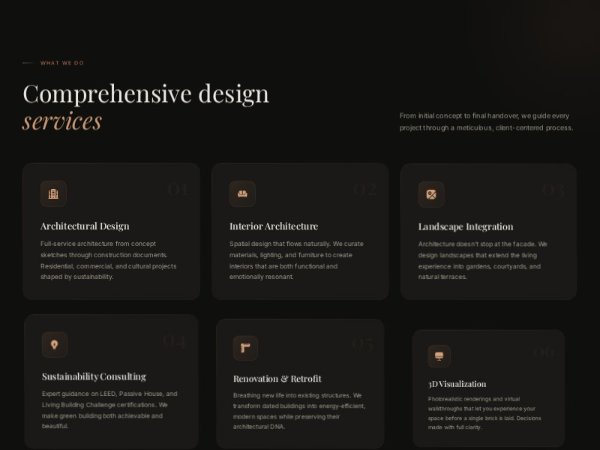 Animated Services Grid Section