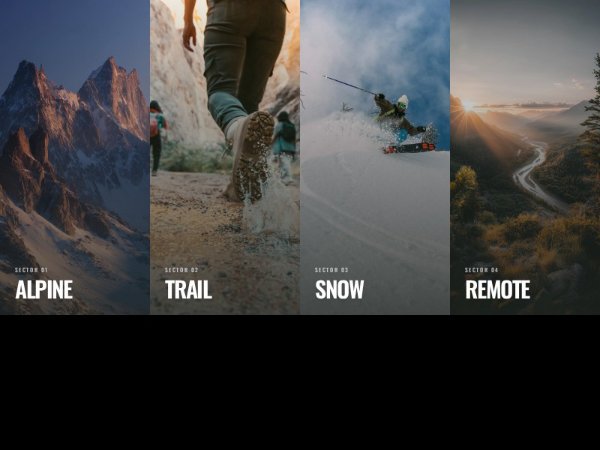 Animated Sector Grid Feature Section