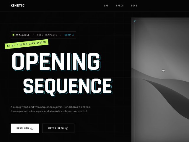 Animated Hero Section with GSAP Reveal