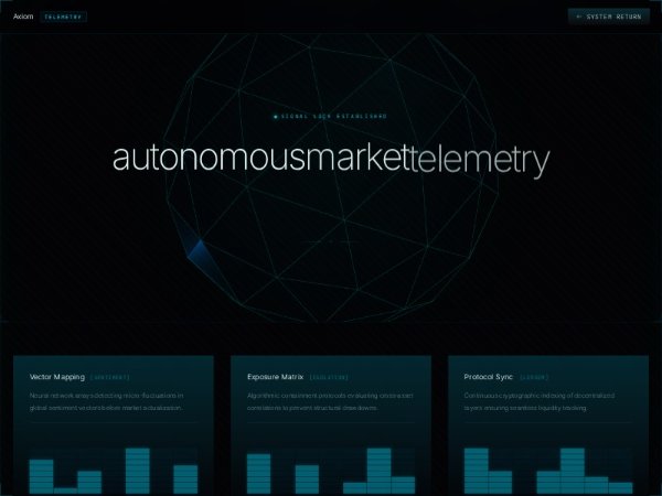 Futuristic Analytics Hero with Feature Grid