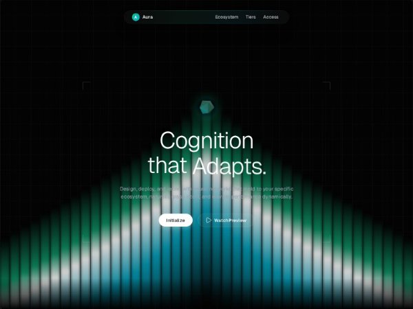 Animated AI Hero Section with 3D WebGL Orb