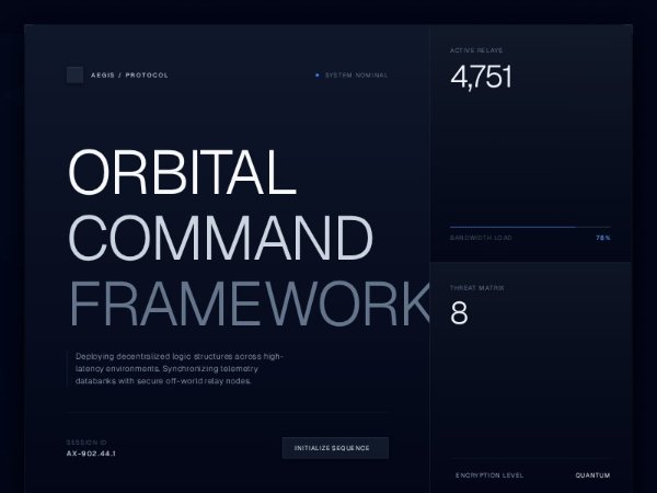 Futuristic Command Center Hero Section