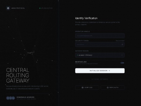 Cyberpunk Identity Verification Login