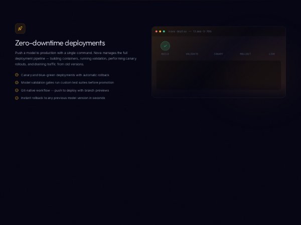 Animated Deployment Pipeline Feature Section