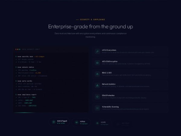 Security & Compliance Feature Section