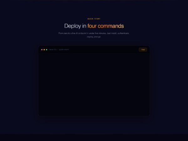 Animated Quick Start Terminal Section