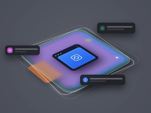 Animated 3D Glassmorphism UI Showcase