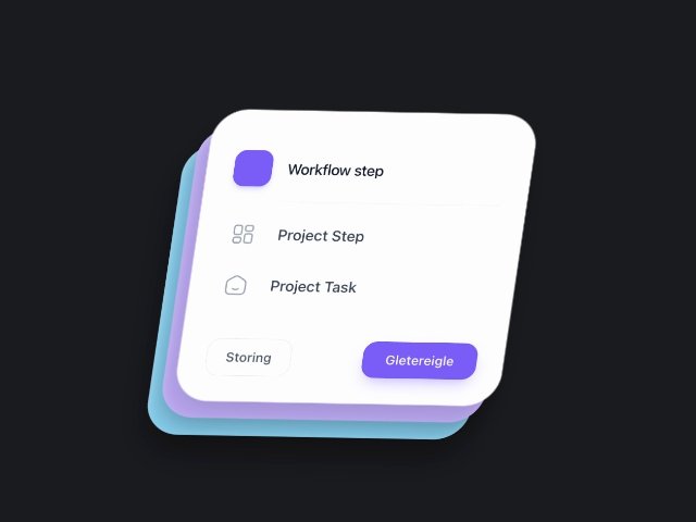 Animated 3D Workflow Menu Card