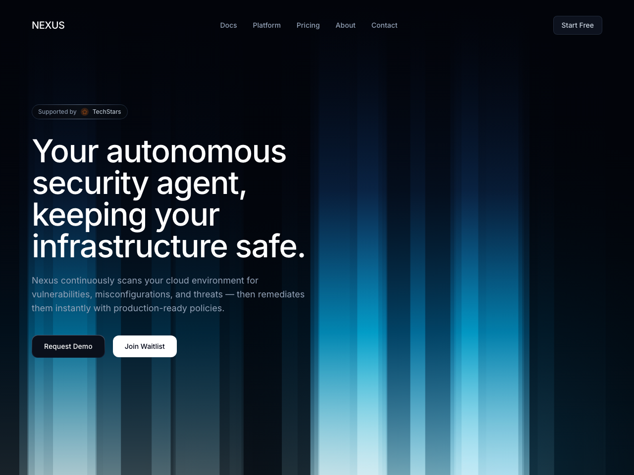 Autonomous Security Hero Section