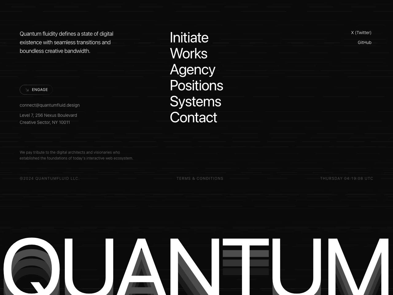 Quantumfluid Quantum Hero Section