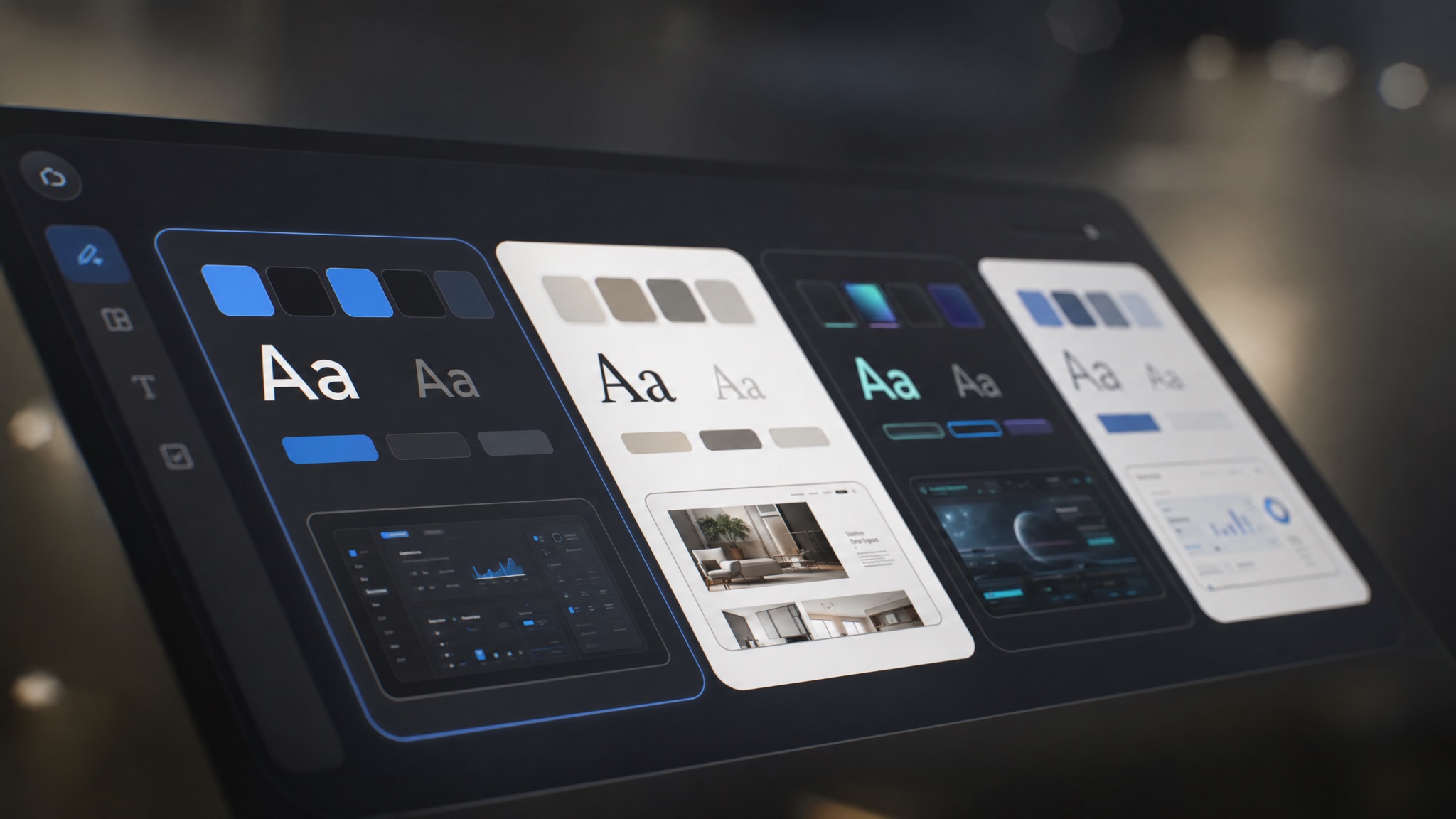 Selecting a design system before creating a landing page in Aura Selecting a design system before creating a landing page in Aura
