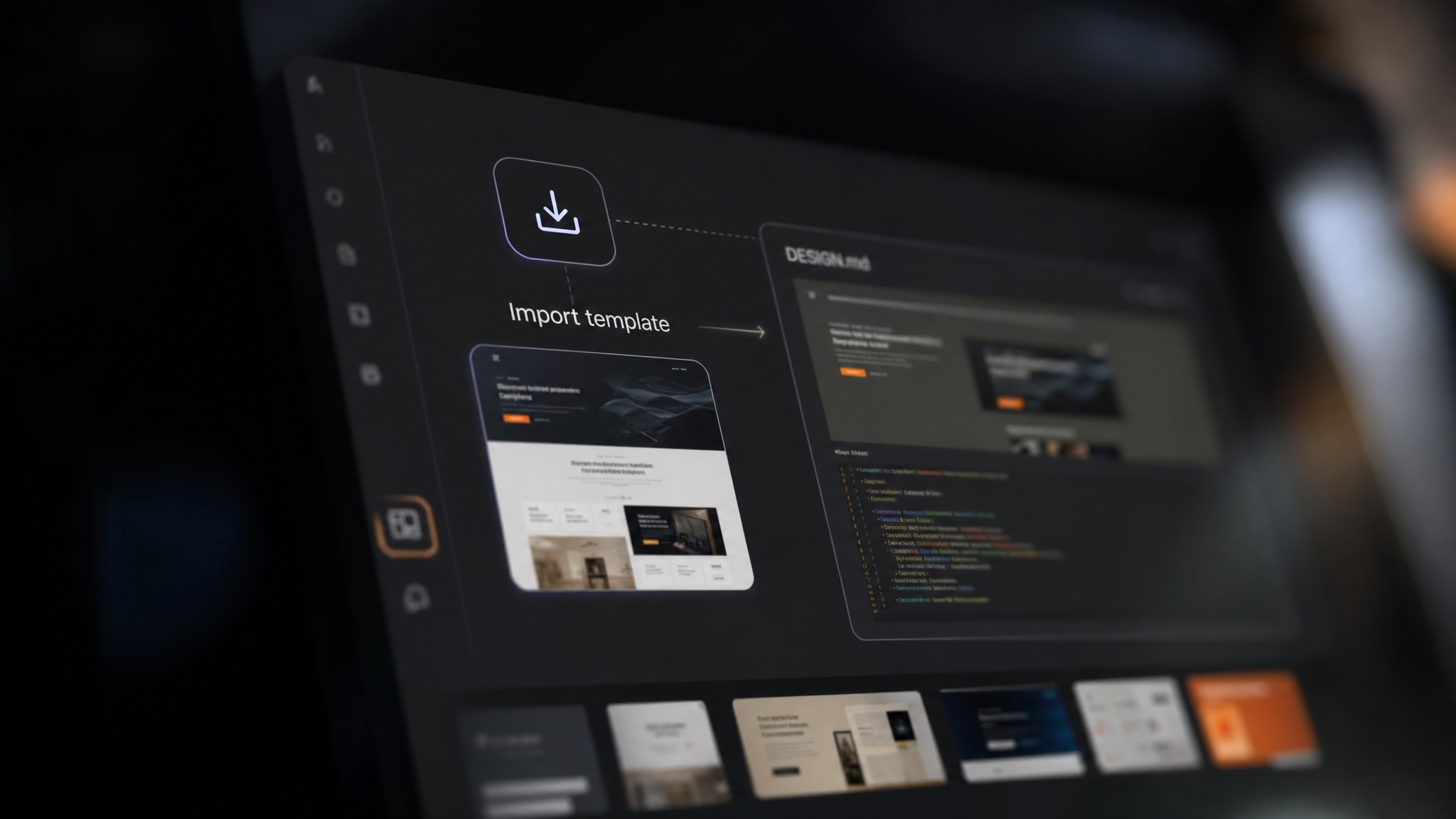 Generating DESIGN.md and HTML from a landing page template