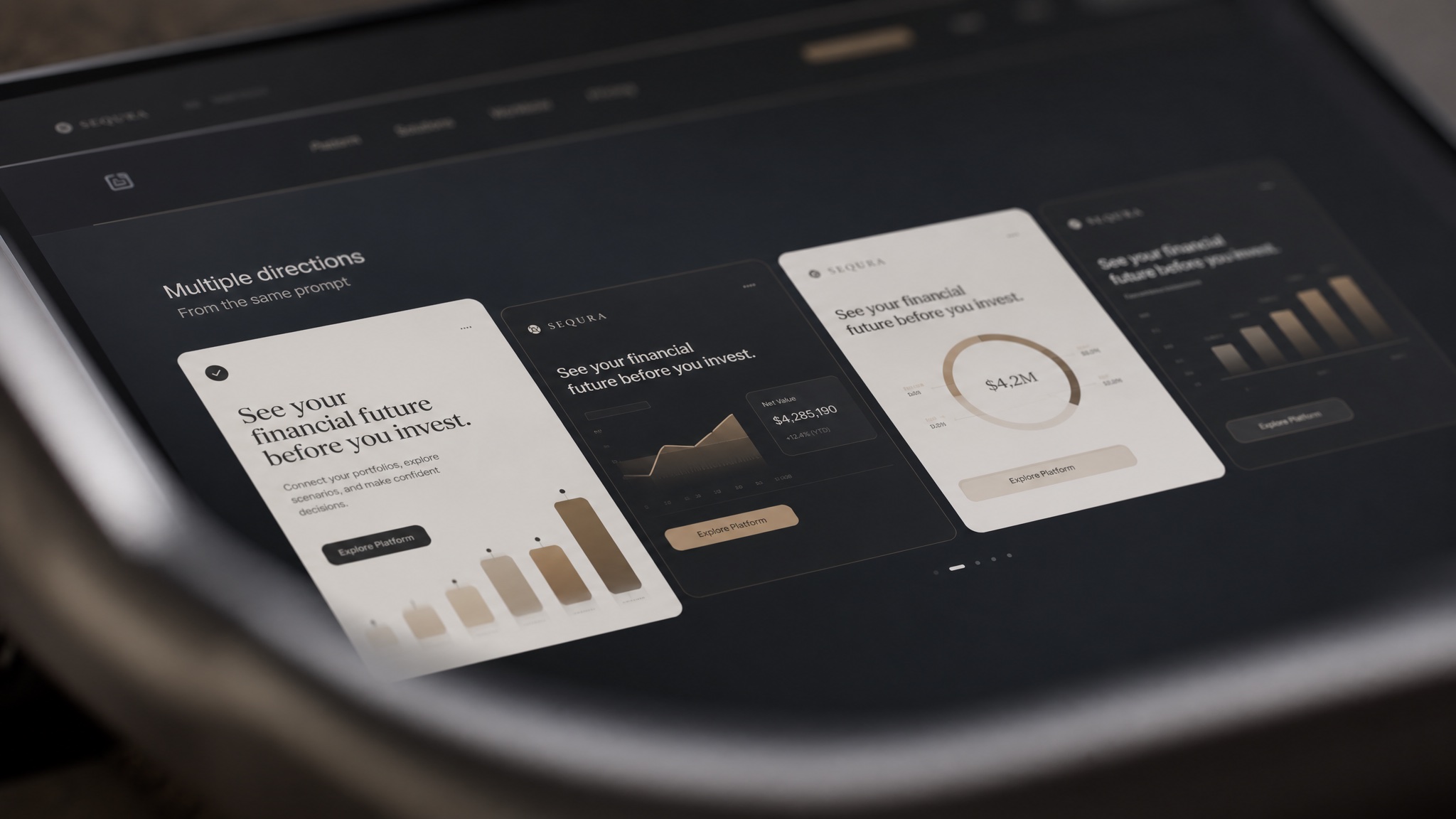 Aura generating a landing page from a detailed prompt