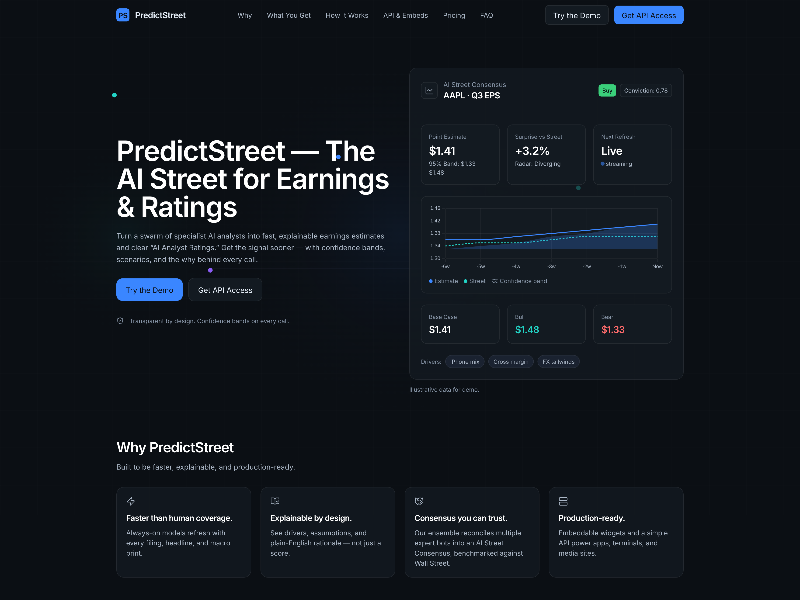 Preview for AI Earnings Estimates Interface v1