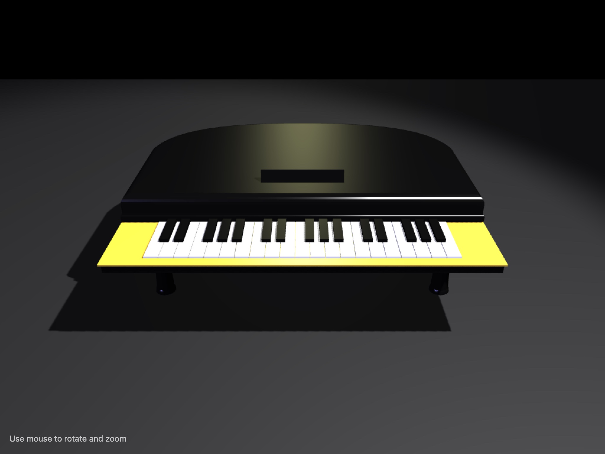 Preview for 3D Interactive Grand Piano Model