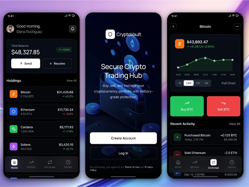 Preview for CryptoVault iOS App Template