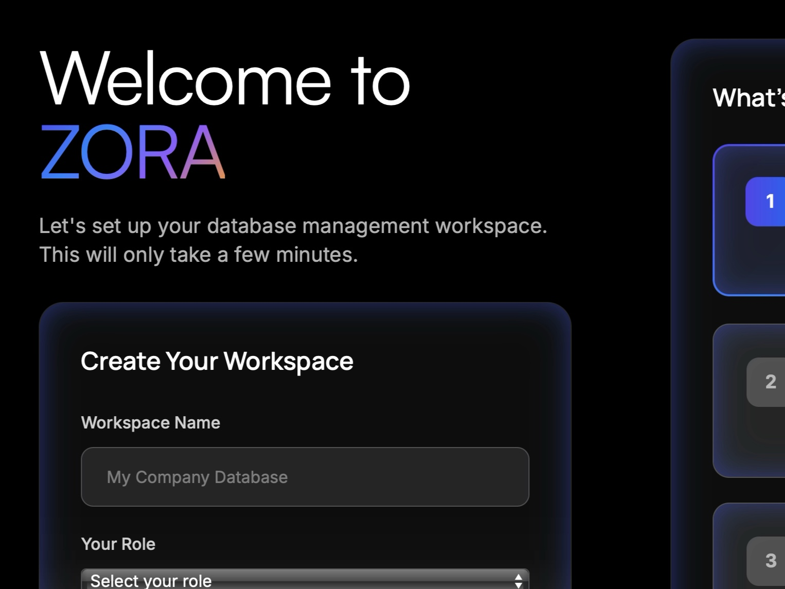 Preview for Onboarding Setup Interface