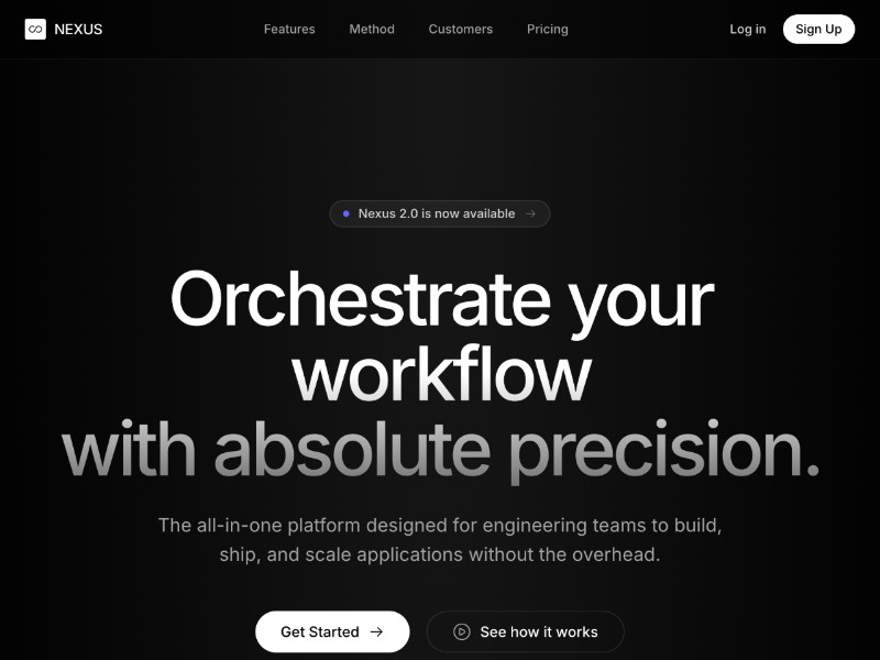 Preview for Developer Platform Landing Page Template