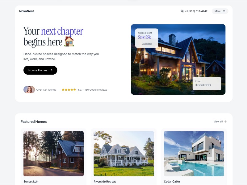 Preview for Responsive Website Header and Hero